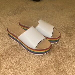 Platform rainbow sandals